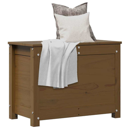 Contenitore Portaoggetti Ambra 60x32x45,5cm Legno Massello Pino