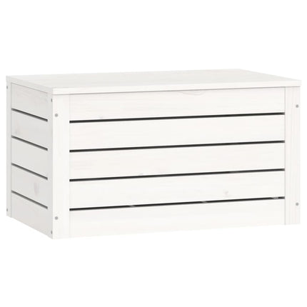 Contenitore Portaoggetti Bianco 59,5x36,5x33cm Massello di Pino