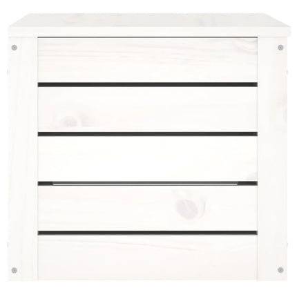 Contenitore Portaoggetti Bianco 59,5x36,5x33cm Massello di Pino