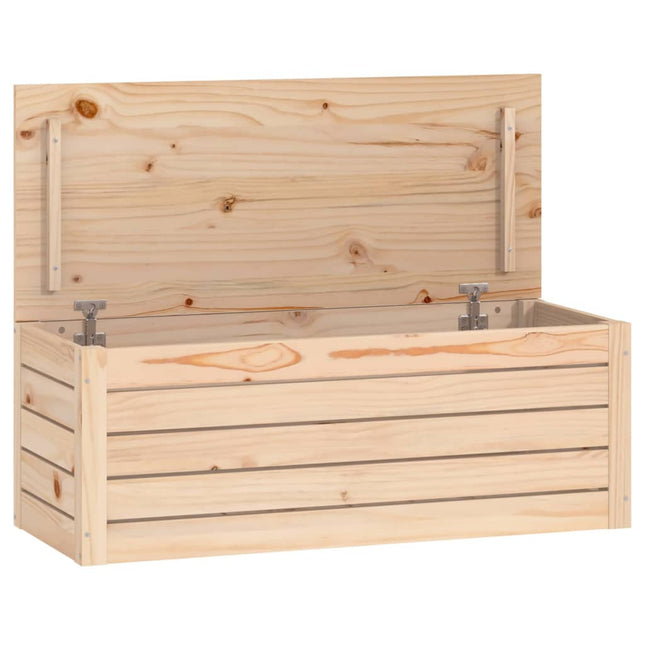 Contenitore Portaoggetti 89x36,5x33 cm Legno Massello Pino