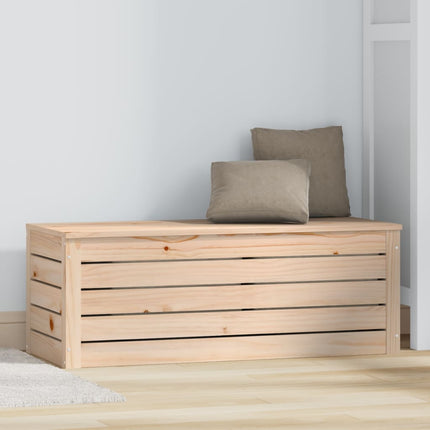 Contenitore Portaoggetti 89x36,5x33 cm Legno Massello Pino