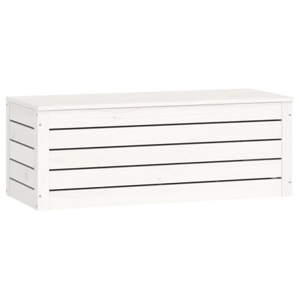 Contenitore Portaoggetti Bianco 89x36,5x33cm Massello di Pino