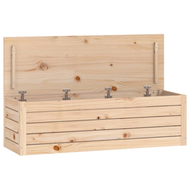 Contenitore Portaoggetti 109x36,5x33 cm Legno Massello Pino