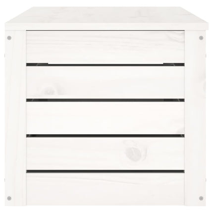 Contenitore Portaoggetti Bianco 109x36,5x33cm Massello di Pino