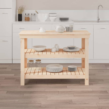 Banco da Lavoro 110,5x50x80 cm in Legno Massello di Pino