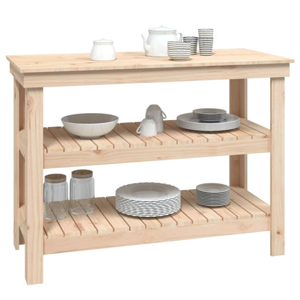 Banco da Lavoro 110,5x50x80 cm in Legno Massello di Pino