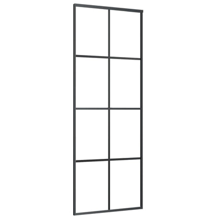 Porta Scorrevole con Ferramenta 76x205cm Vetro ESG Alluminio