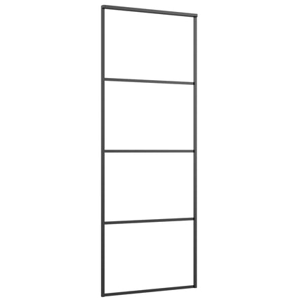 Porta Scorrevole con Ferramenta 76x205cm Vetro ESG Alluminio