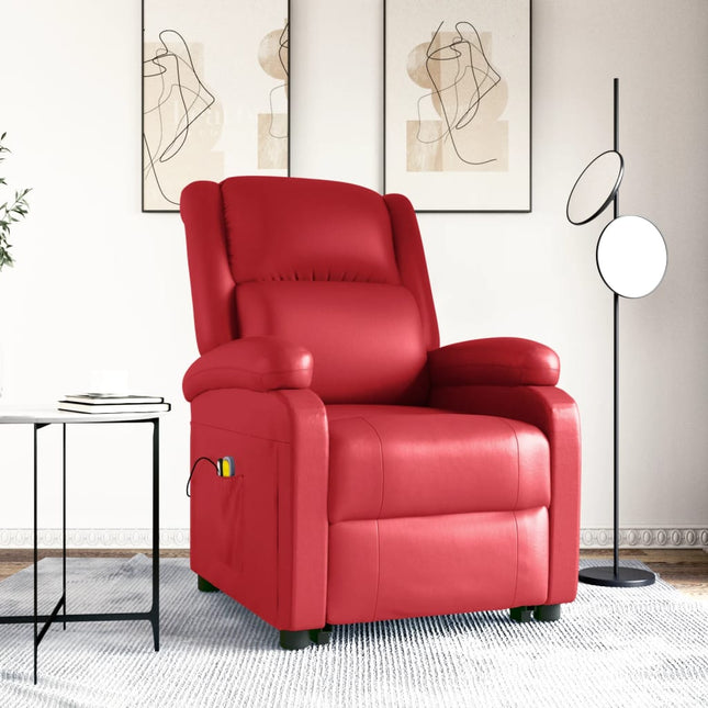 Poltrona Alzapersona Rosso in Similpelle