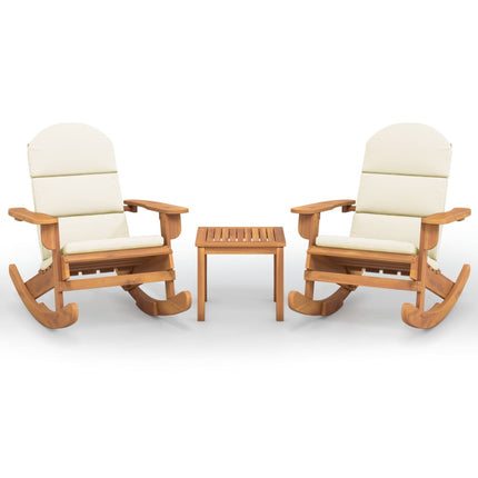 Set Salotto da Giardino Adirondack 3pz Legno Massello di Acacia