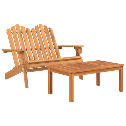 Set Salotto da Giardino Adirondack 4pz Legno Massello di Acacia