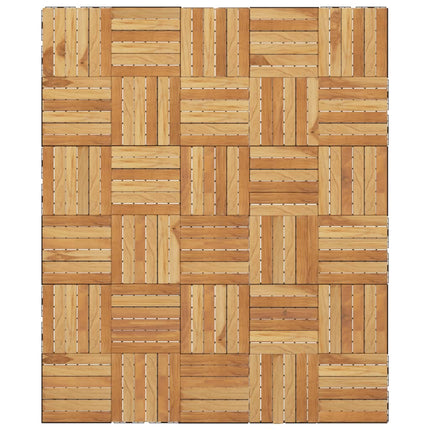 Piastrelle Esterni 30pz 30x30 cm Massello Teak Motivo Verticale