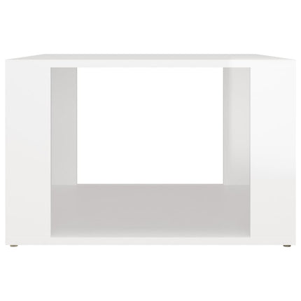Comodino Bianco Lucido 57x55x36 cm in Legno Multistrato