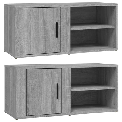 Mobili TV 2 pz Grigio Sonoma 80x31,5x36 cm Legno Multistrato