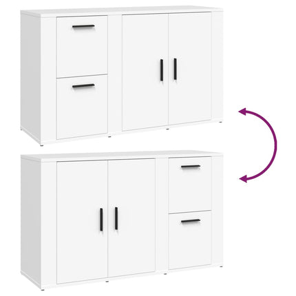 Credenza Bianca 100x33x59,5 cm in Legno Multistrato