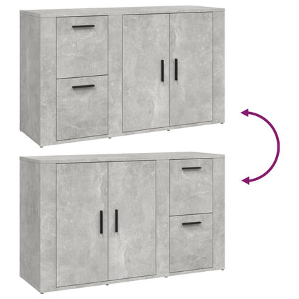 Credenza Grigio Cemento 100x33x59,5 cm in Legno Multistrato