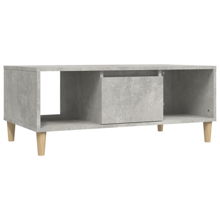 Tavolino Salotto Grigio Cemento 90x50x36,5 cm Legno Multistrato