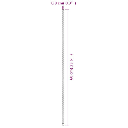 Supporti per Piante da Giardino 30 pz Verde 60 cm Acciaio