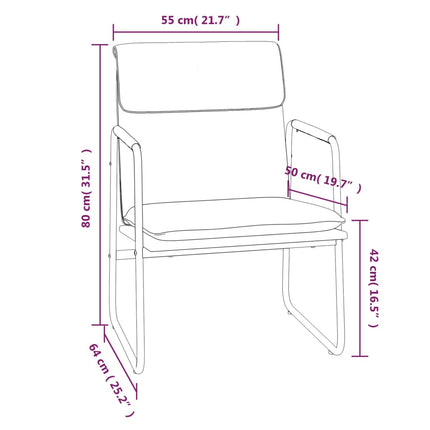 Sedia Lounge Crema 55x64x80 cm in Tessuto
