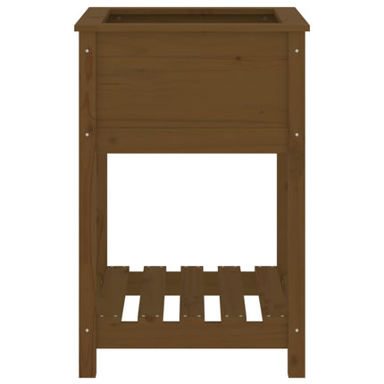 Fioriera con Mensola Ambra 54x54x81cm in Legno Massello di Pino