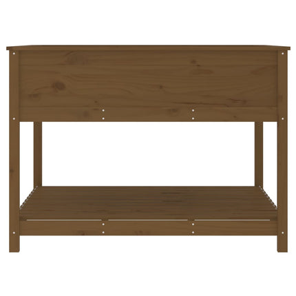 Fioriera con Mensola Ambra 111,5x111,5x81cm Legno Massello Pino