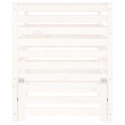 Compostiera Bianca 82,5x82,5x99,5 cm in Legno Massello di Pino