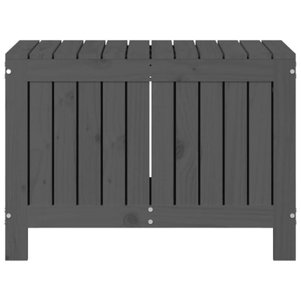 Contenitore Giardino Grigio 76x42,5x54cm Legno Massello di Pino