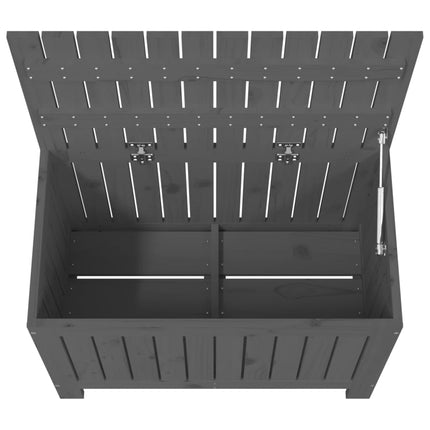 Contenitore Giardino Grigio 76x42,5x54cm Legno Massello di Pino