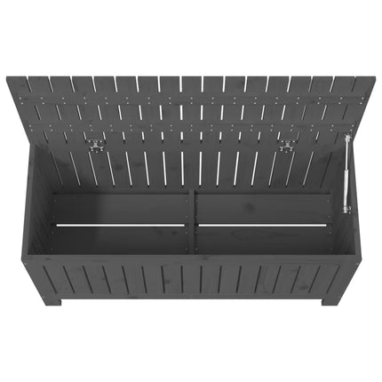Contenitore Giardino Grigio 108x42,5x54 cm Legno Massello Pino