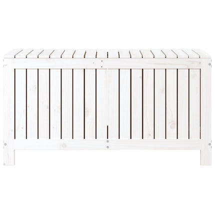 Contenitore da Giardino Bianco 115x49x60 cm Legno Massello Pino