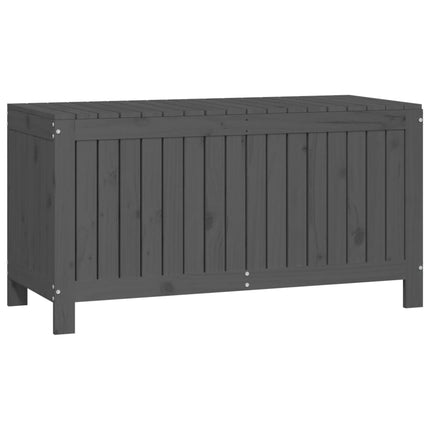 Contenitore da Giardino Grigio 115x49x60 cm Legno Massello Pino
