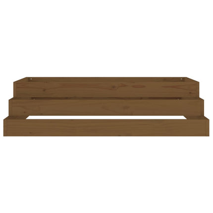Fioriera Marrone Ambra 110x110x27 cm in Legno Massello di Pino