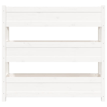 Fioriera Bianca 112x25x104,5 cm in Legno Massello di Pino