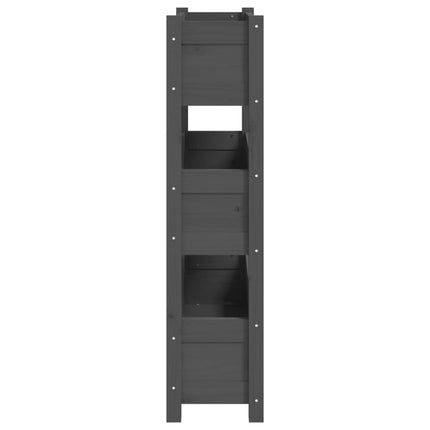 Fioriera Grigia 77x25x104,5 cm in Legno Massello di Pino