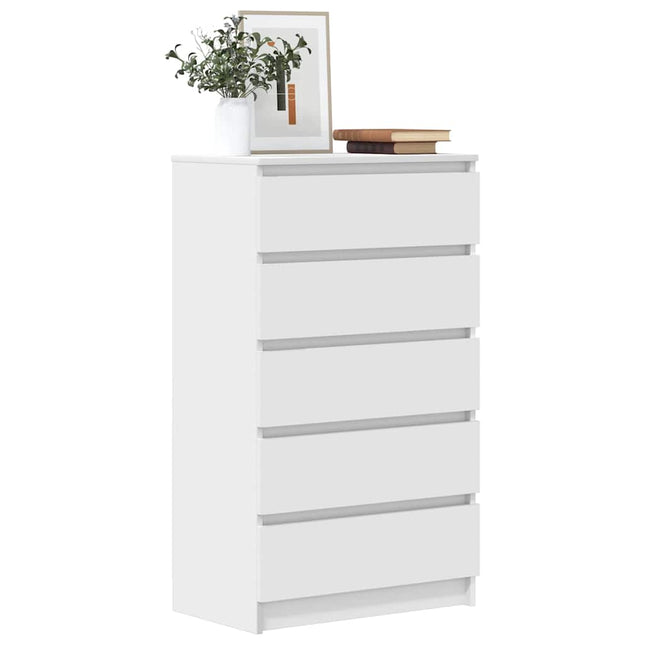 Cassettiera Bianca 60x36x103 cm in Legno Multistrato