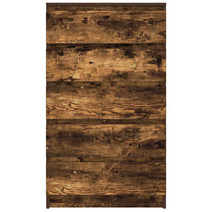 Cassettiera Rovere Fumo 60x36x103 cm in Legno Multistrato