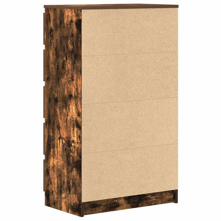 Cassettiera Rovere Fumo 60x36x103 cm in Legno Multistrato