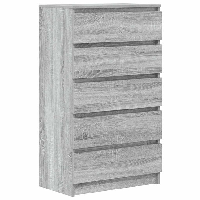Cassettiera Grigio Sonoma 60x36x103 cm in Legno Multistrato