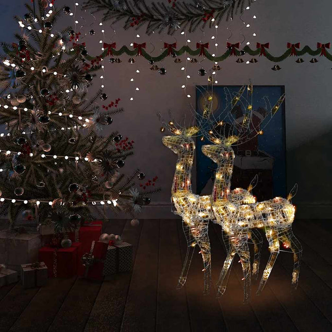 Decorazioni Natalizie in Acrilico Renne 2 pz 120 cm Multicolore