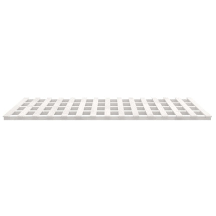 Giroletto senza Materasso Bianco 200x200 cm Legno Massello Pino