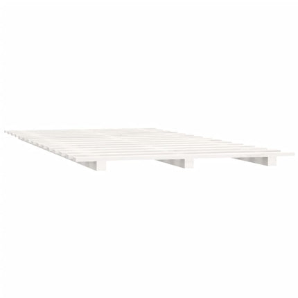 Giroletto senza Materasso Bianco 140x200 cm Legno Massello Pino