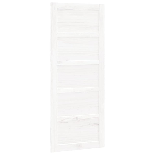 Porta del Granaio Bianca 80x1,8x204,5 cm Legno Massello di Pino