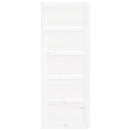 Porta del Granaio Bianca 80x1,8x204,5 cm Legno Massello di Pino