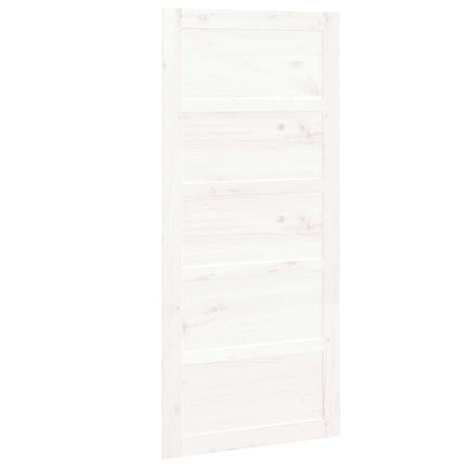 Porta del Granaio Bianca 90x1,8x204,5 cm Legno Massello di Pino