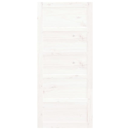Porta del Granaio Bianca 90x1,8x204,5 cm Legno Massello di Pino
