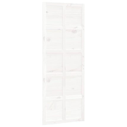 Porta del Granaio Bianca 80x1,8x214 cm Legno Massello di Pino