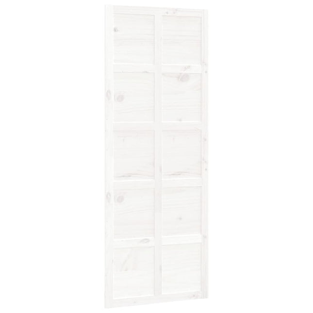 Porta del Granaio Bianca 80x1,8x214 cm Legno Massello di Pino