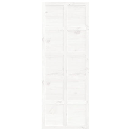 Porta del Granaio Bianca 80x1,8x214 cm Legno Massello di Pino