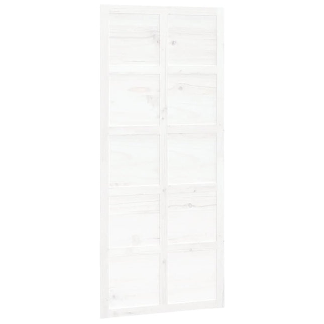 Porta del Granaio Bianca 90x1,8x214 cm Legno Massello di Pino