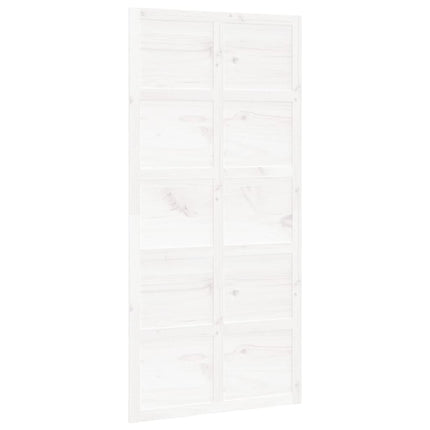 Porta del Granaio Bianca 100x1,8x214 cm Legno Massello di Pino